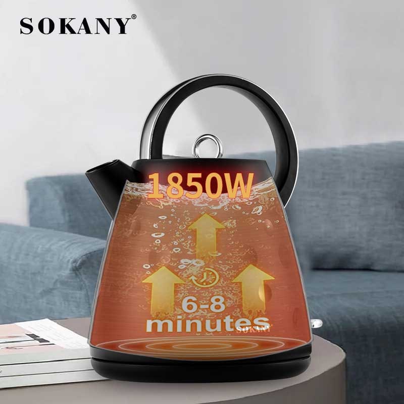 SOKANY® Ηλεκτρικός Βραστήρας 1.7lt με LED και Περιστρεφόμενη Βάση - Electric Kettle SK 1033